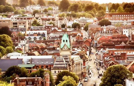 A-view-of-Winchester-from-above A view from Winchester from Above