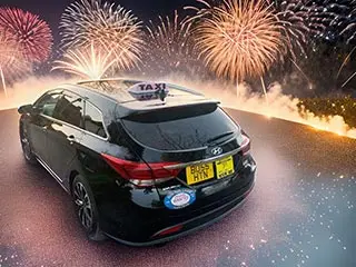 Hinton Cars professional taxi service vehicle in Ringwood, Hampshire